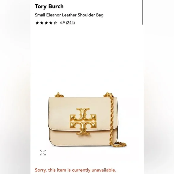 Tory Burch Beige Crossbody Bag with Gold Accents - Picture 1 of 5